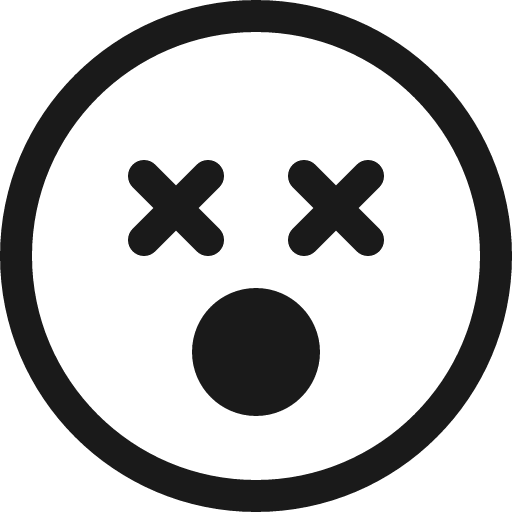 Emoji dizzy icon, solid style, from Bootstrap Icons