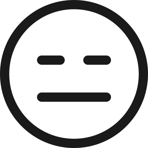 Emoji expressionless icon, solid style, from Bootstrap Icons