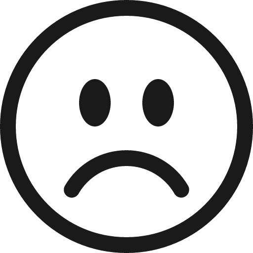 Emoji frown icon, solid style, from Bootstrap Icons