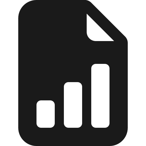 File earmark bar graph fill icon, filled style, from Bootstrap Icons