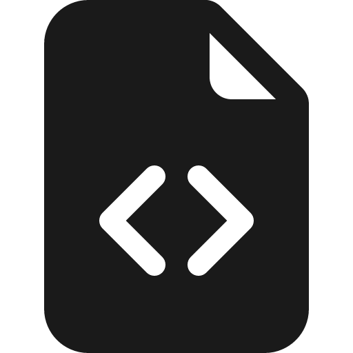 File earmark code fill icon, filled style, from Bootstrap Icons