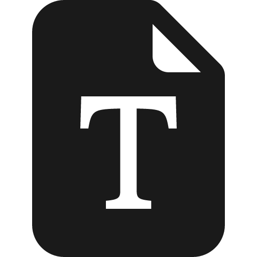 File earmark font fill icon, filled style, from Bootstrap Icons
