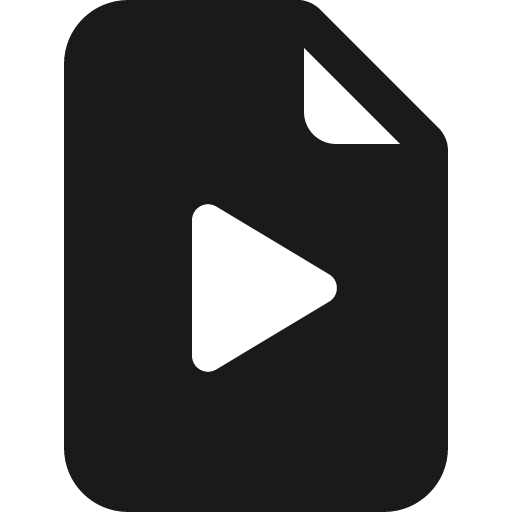 File earmark play fill icon, filled style, from Bootstrap Icons