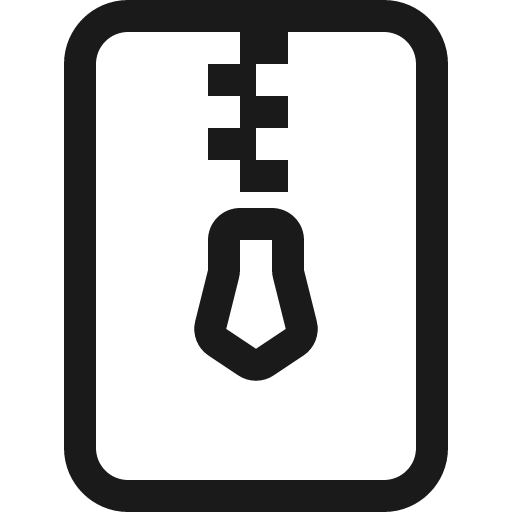 File zip icon, solid style, from Bootstrap Icons