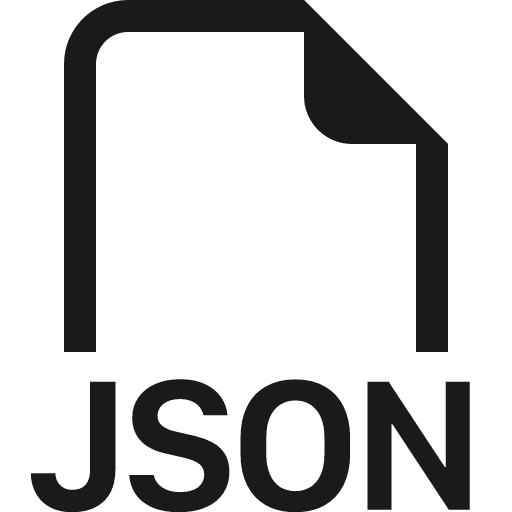 Filetype json icon, solid style, from Bootstrap Icons