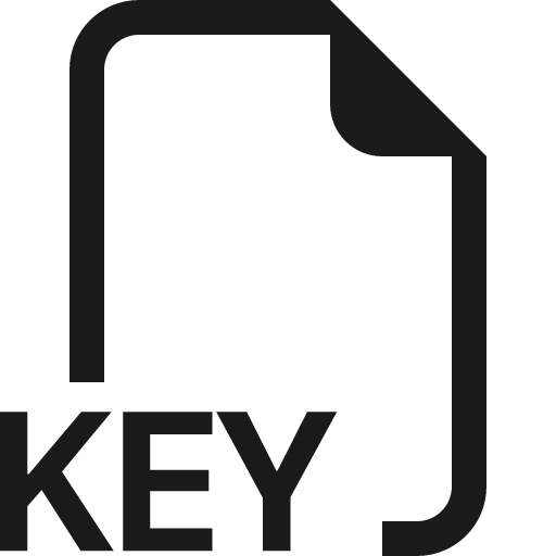 Filetype key icon, solid style, from Bootstrap Icons