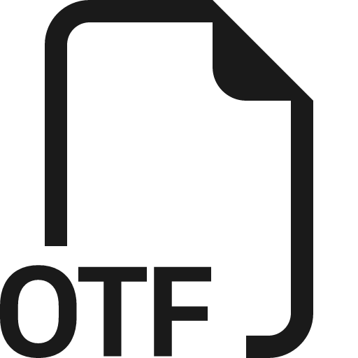 Filetype otf icon, solid style, from Bootstrap Icons