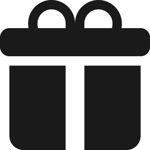 Gift fill icon, filled style, from Bootstrap Icons