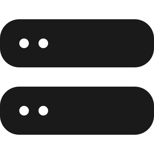 Hdd stack fill icon, filled style, from Bootstrap Icons