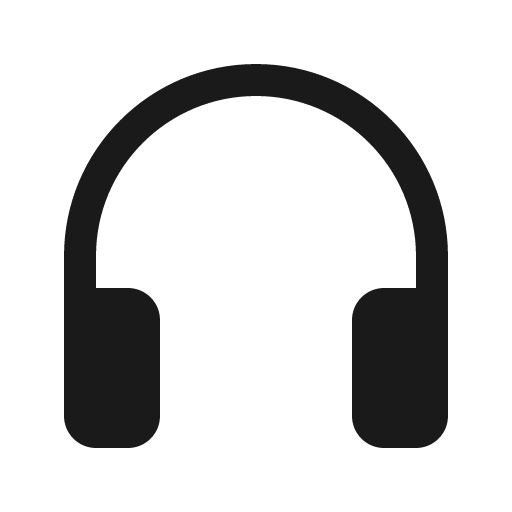 Headphones icon, solid style, from Bootstrap Icons