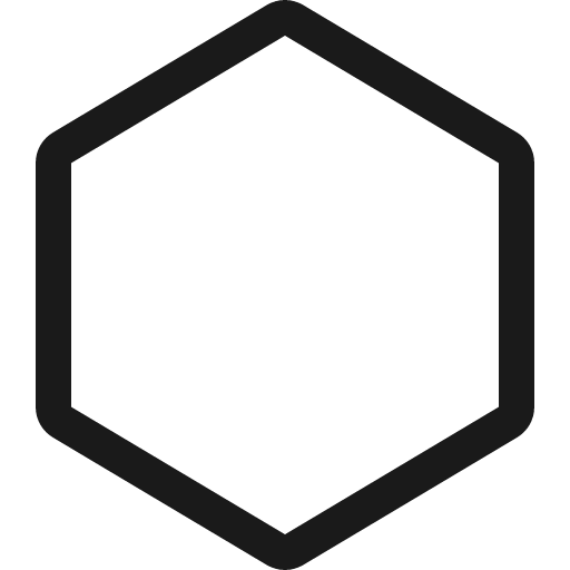 Hexagon icon, solid style, from Bootstrap Icons