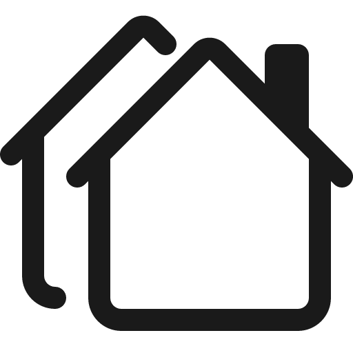 Houses icon, solid style, from Bootstrap Icons