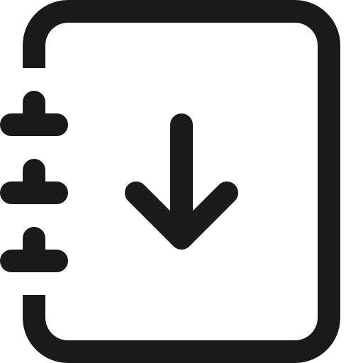 Journal arrow down icon, solid style, from Bootstrap Icons
