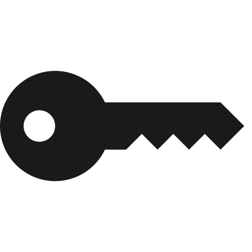 Key fill icon, filled style, from Bootstrap Icons