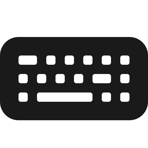 Keyboard fill icon, filled style, from Bootstrap Icons