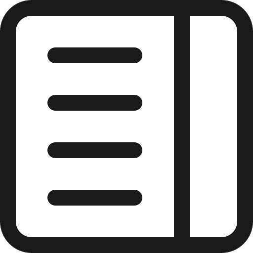 Layout text sidebar icon, solid style, from Bootstrap Icons