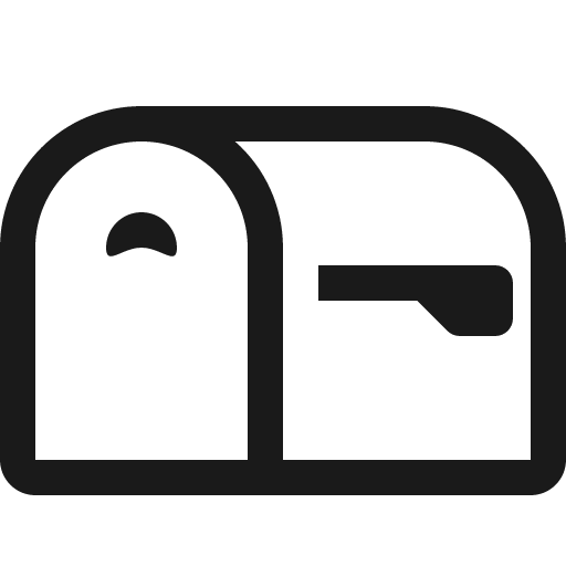 Mailbox icon, solid style, from Bootstrap Icons