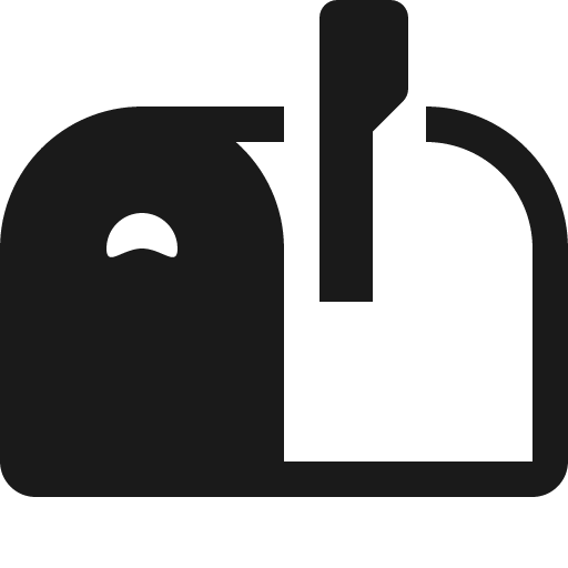 Mailbox2 flag icon, solid style, from Bootstrap Icons
