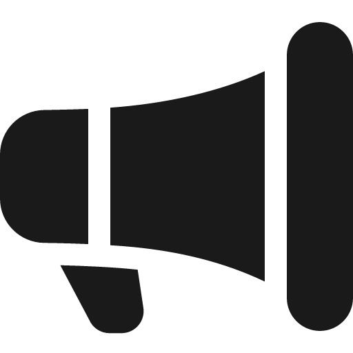 Megaphone fill icon, filled style, from Bootstrap Icons
