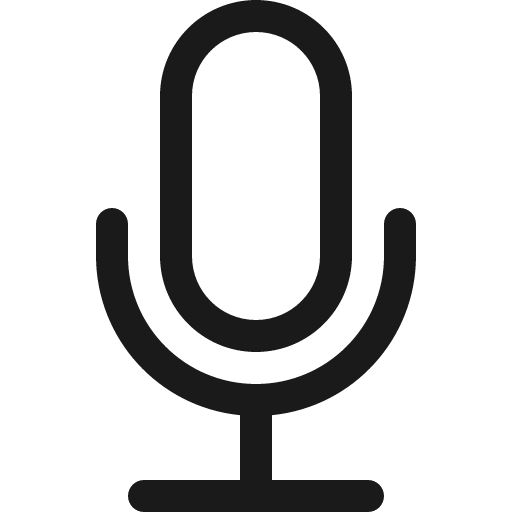 Mic icon, solid style, from Bootstrap Icons