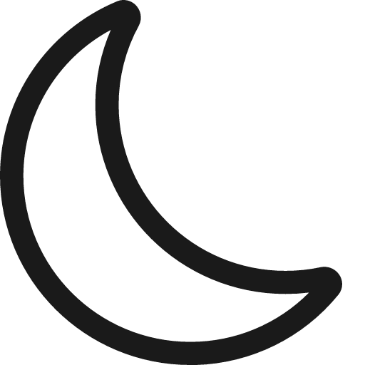 Moon icon, solid style, from Bootstrap Icons
