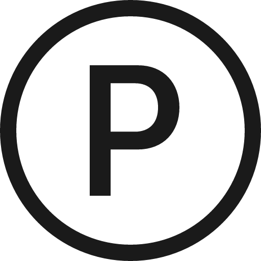 P circle icon, solid style, from Bootstrap Icons