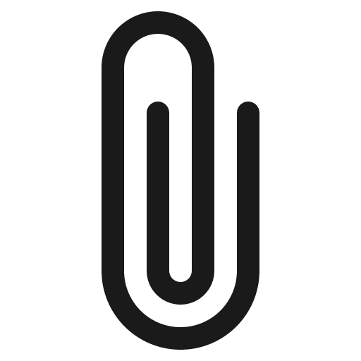Paperclip icon, solid style, from Bootstrap Icons