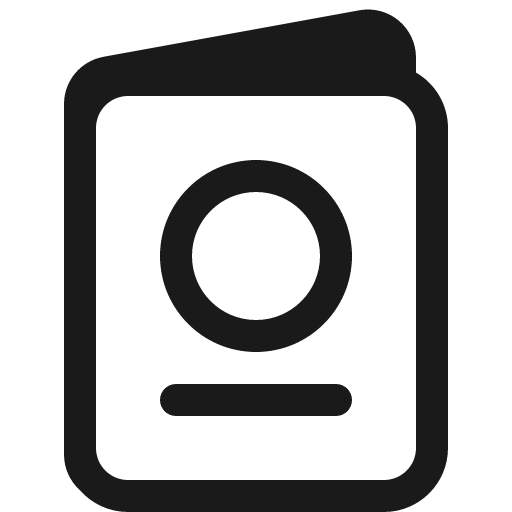 Passport icon, solid style, from Bootstrap Icons