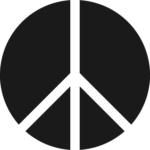 Peace fill icon, filled style, from Bootstrap Icons