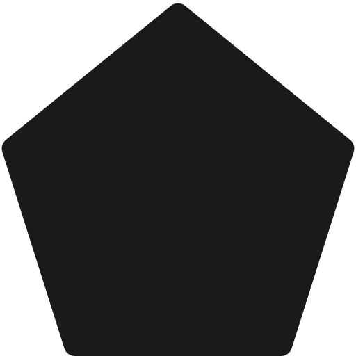Pentagon fill icon, filled style, from Bootstrap Icons