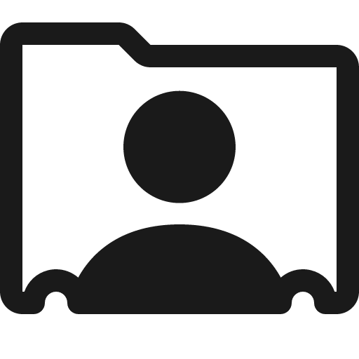 Person rolodex icon, solid style, from Bootstrap Icons