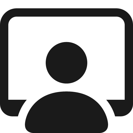Person workspace icon, solid style, from Bootstrap Icons