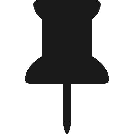 Pin fill icon, filled style, from Bootstrap Icons