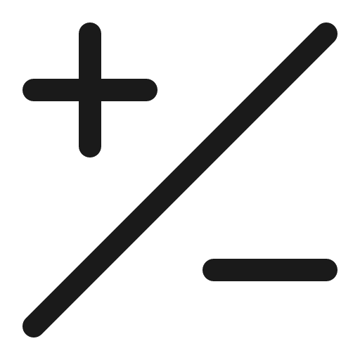 Plus slash minus icon, solid style, from Bootstrap Icons