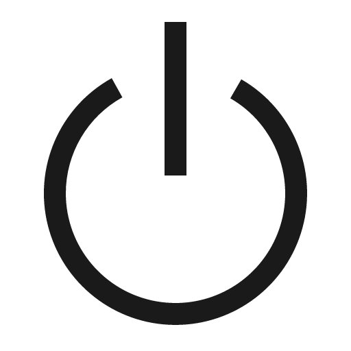Power icon, solid style, from Bootstrap Icons