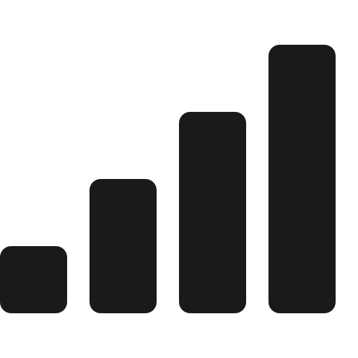 Reception 4 icon, solid style, from Bootstrap Icons
