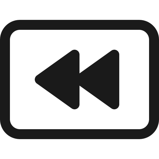 Rewind btn icon, solid style, from Bootstrap Icons