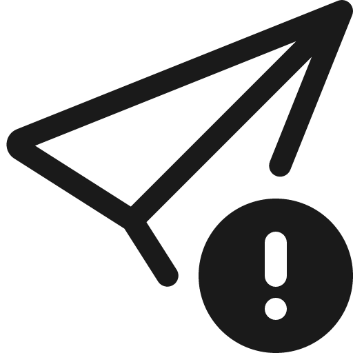 Send exclamation icon, solid style, from Bootstrap Icons