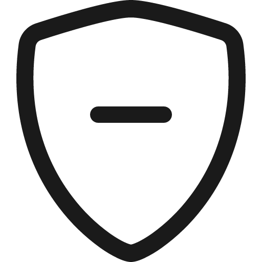 Shield minus icon, solid style, from Bootstrap Icons