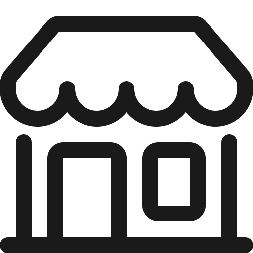 Shop icon, solid style, from Bootstrap Icons