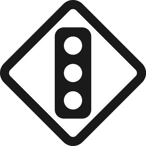 Sign stop lights icon, solid style, from Bootstrap Icons