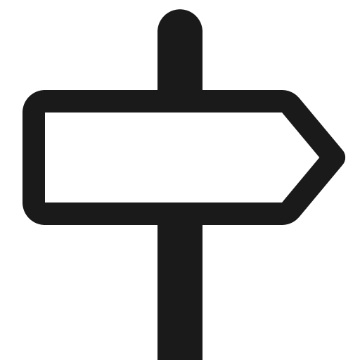 Signpost icon, solid style, from Bootstrap Icons