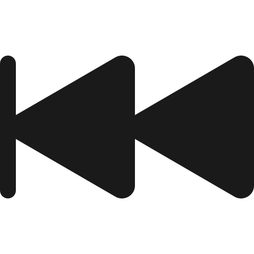 Skip backward fill icon, filled style, from Bootstrap Icons