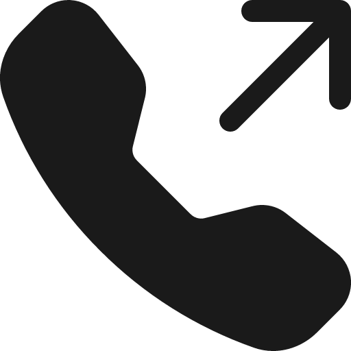Telephone outbound fill icon, filled style, from Bootstrap Icons