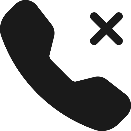 Telephone x fill icon, filled style, from Bootstrap Icons