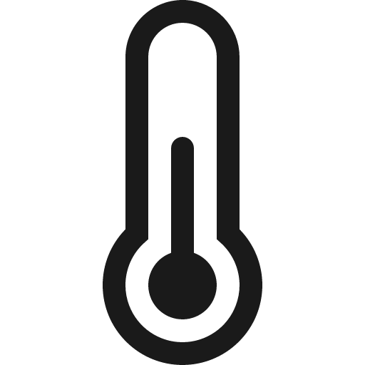 Thermometer half icon, solid style, from Bootstrap Icons