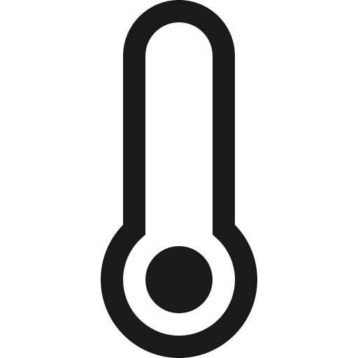 Thermometer icon, solid style, from Bootstrap Icons