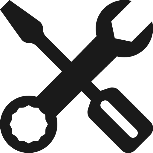 Tools icon, solid style, from Bootstrap Icons