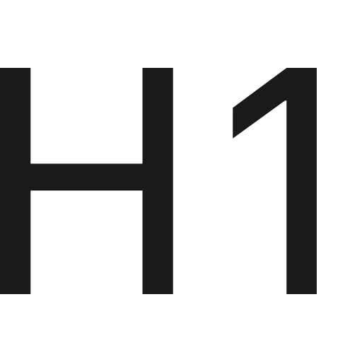 Type h1 icon, solid style, from Bootstrap Icons