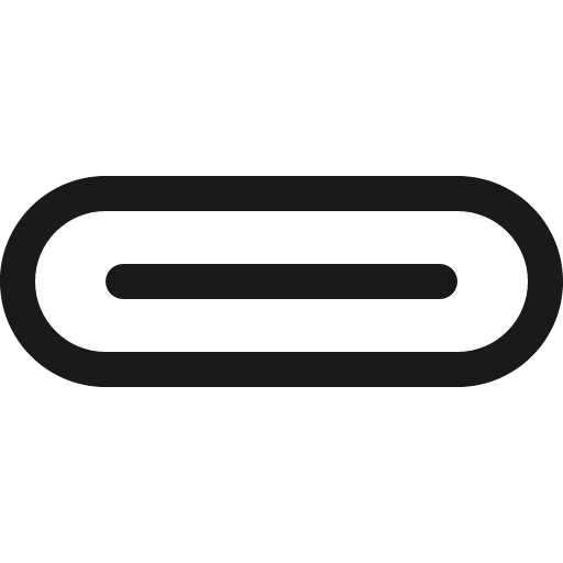 Usb c icon, solid style, from Bootstrap Icons